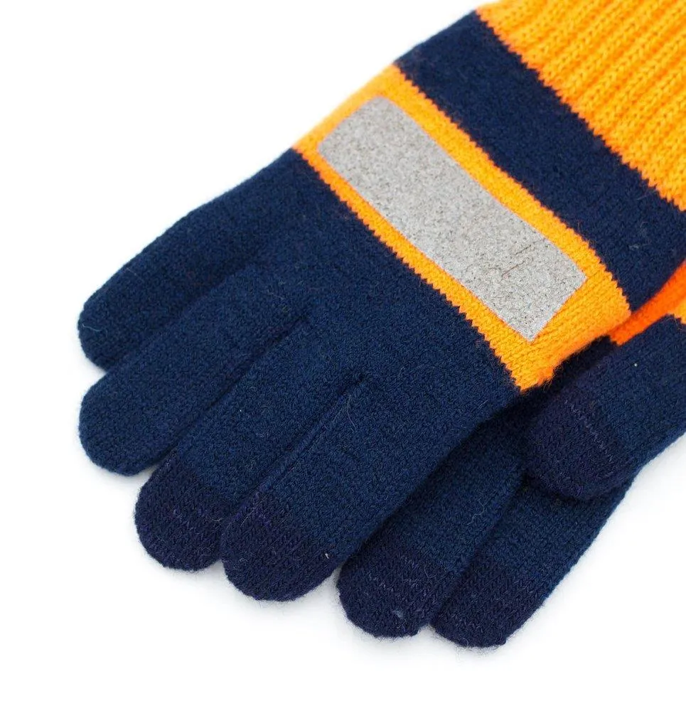 Ablaze Knit Gloves (Navy   Orange)
