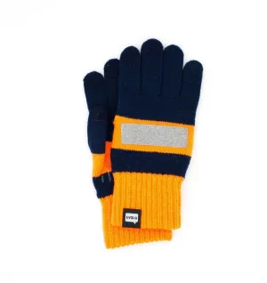 Ablaze Knit Gloves (Navy   Orange)