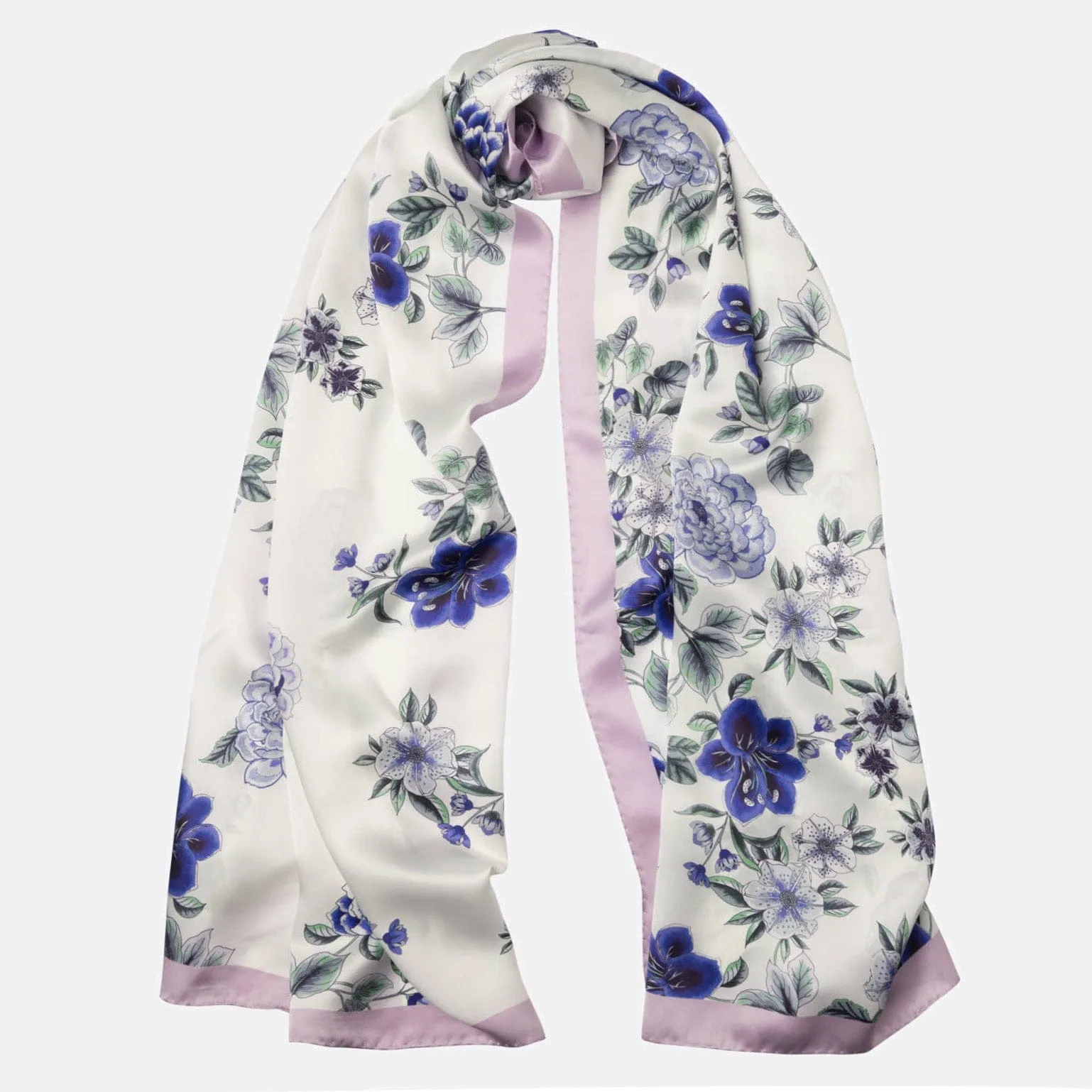 Bella - Silk Scarf/Shawl - Purple Lavender