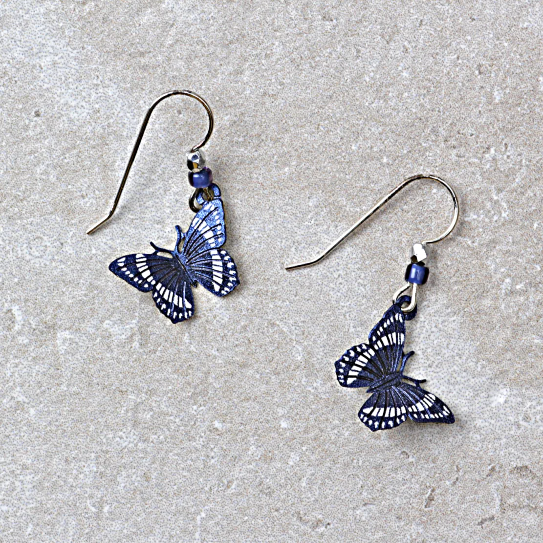 Dusk Blue Butterfly Earrings