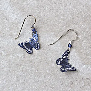 Dusk Blue Butterfly Earrings