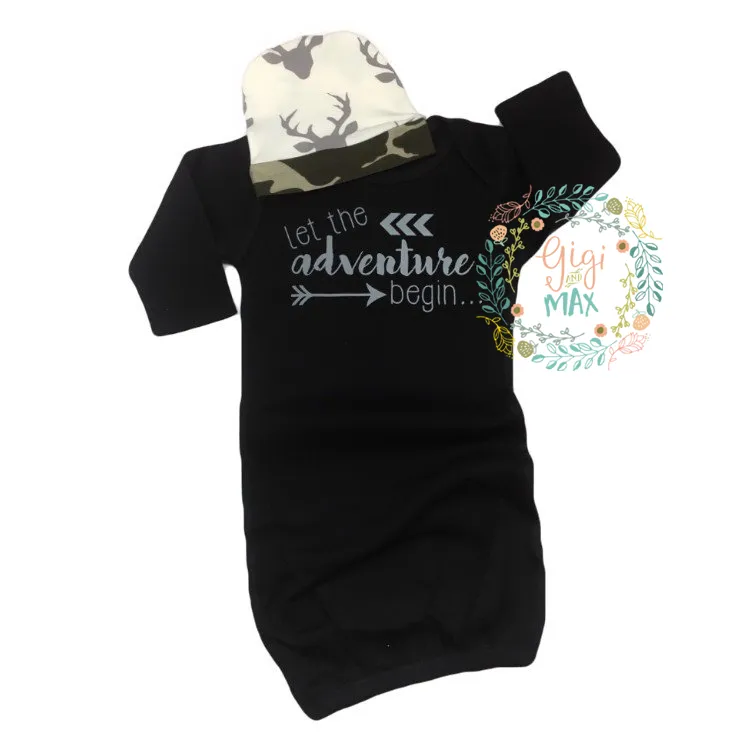 Gown Let the adventure begin with Deer hat