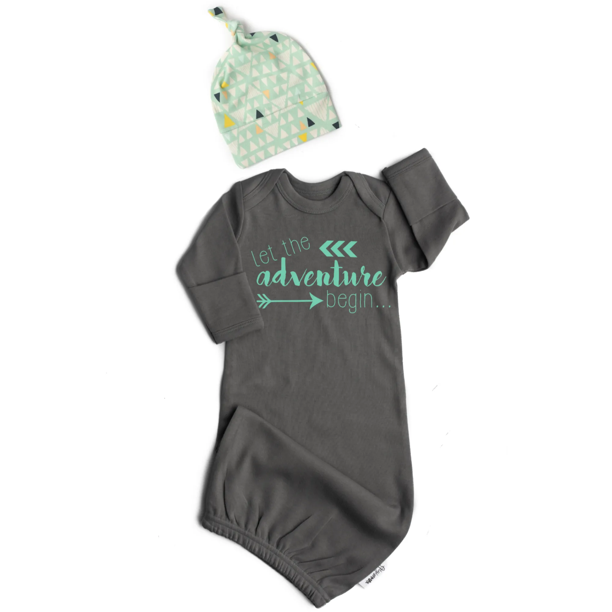 Gray Gown Let the adventure begin with hat