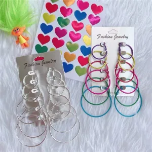 INS VINTAGE GIRL COLORFUL EARRINGS BY50028