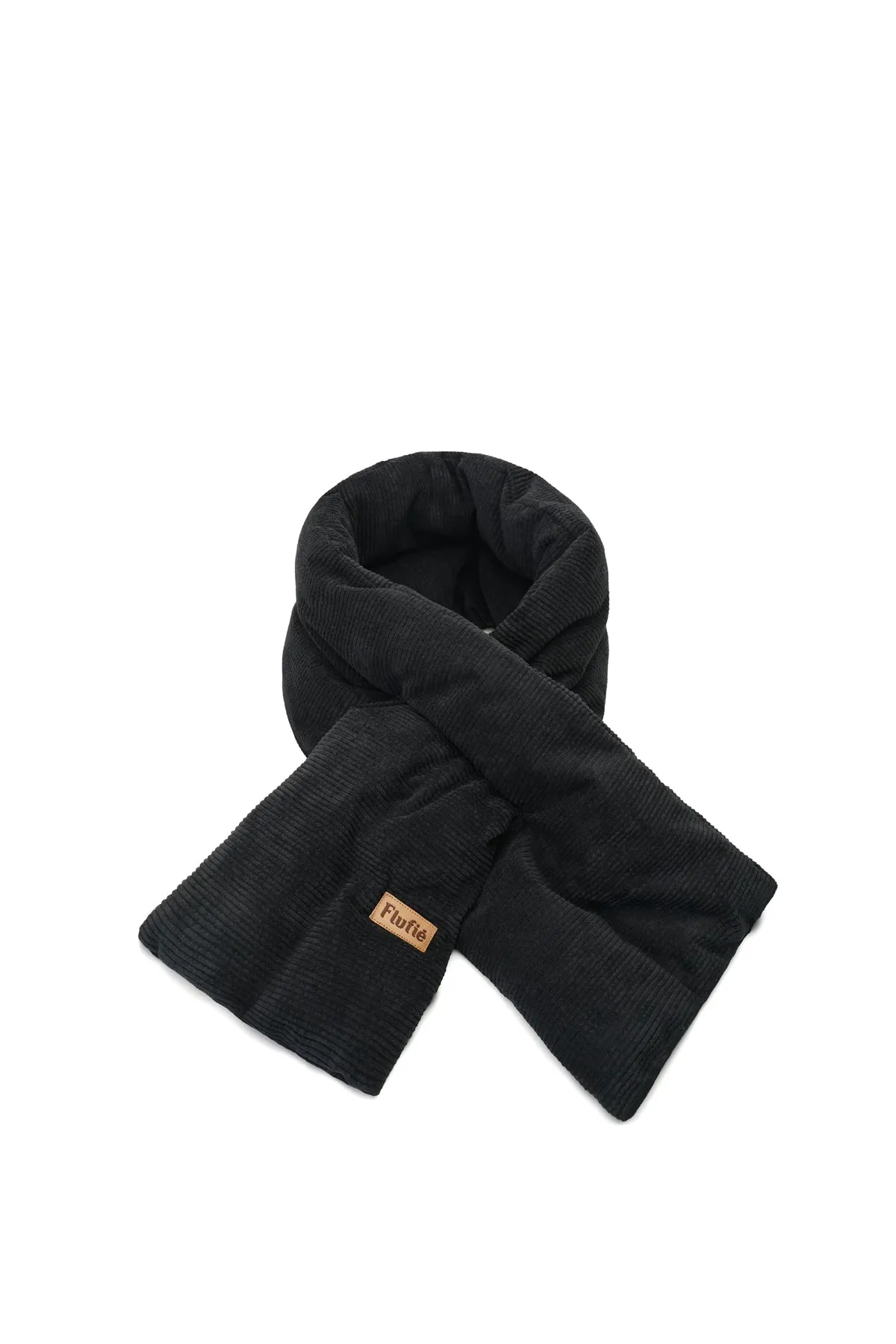 Jet Black Cord Pillow Scarf