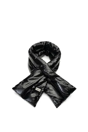 Jet Black Shiny Pillow Scarf