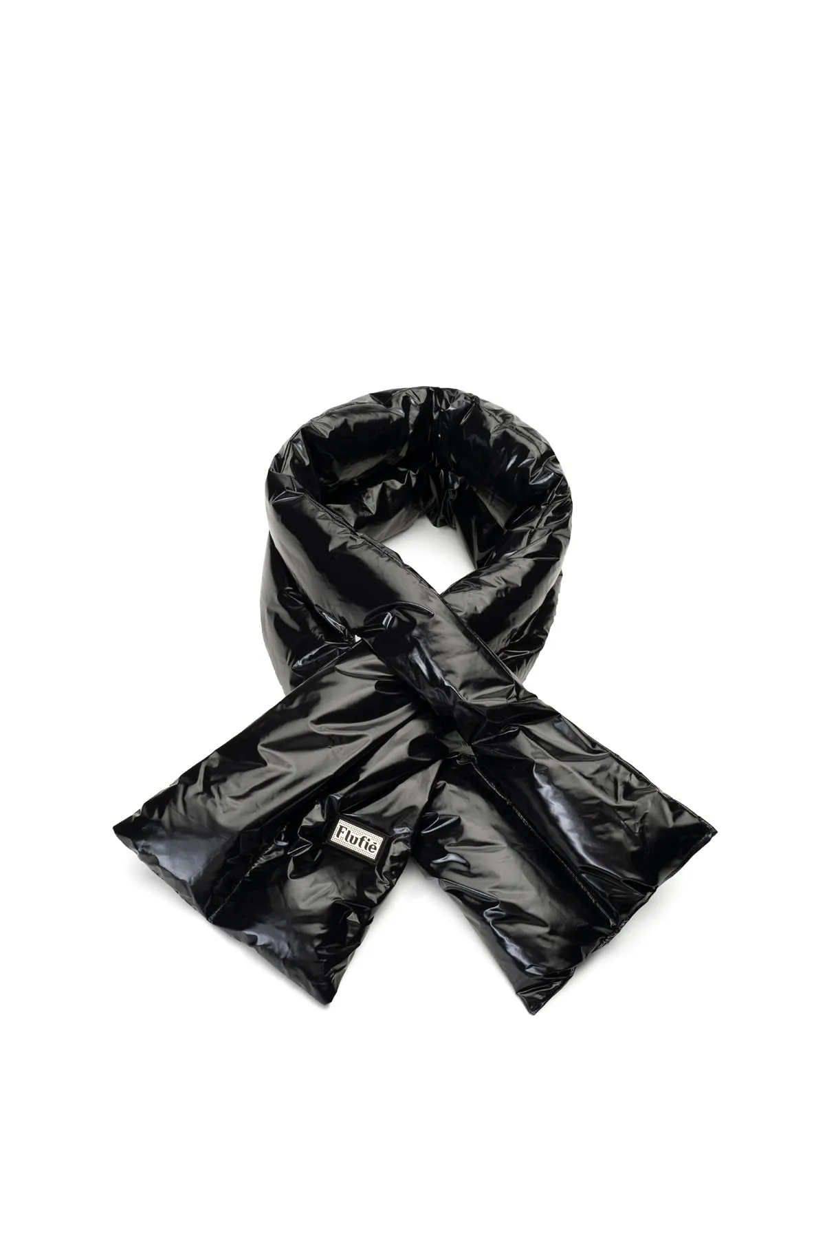 Jet Black Shiny Pillow Scarf