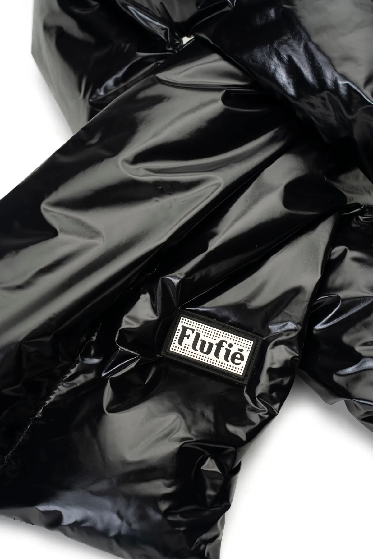 Jet Black Shiny Pillow Scarf