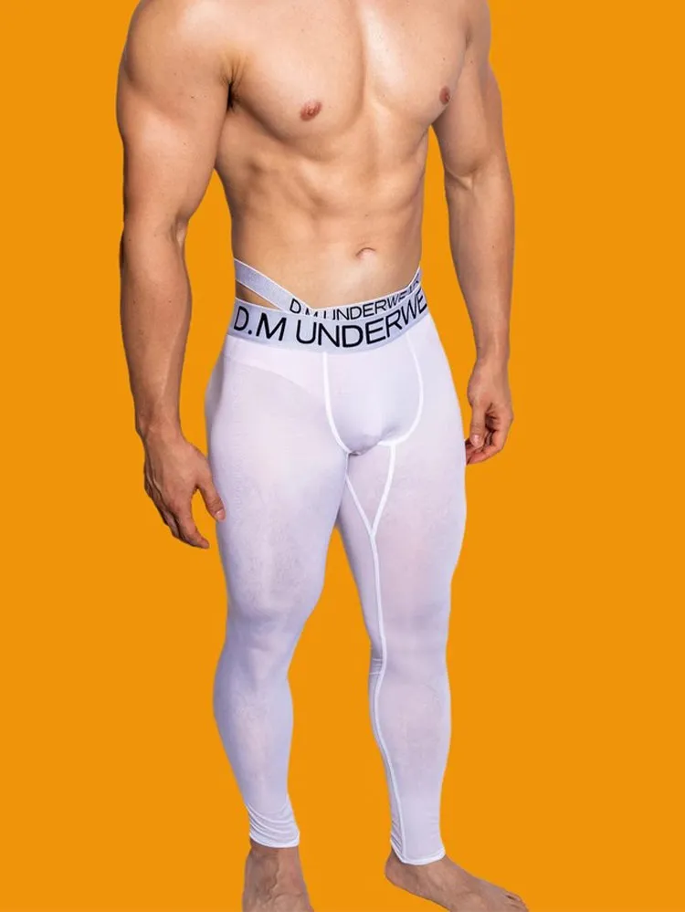 Men's Low-Rise Breathable Silk-Like Semi-Transparent Tights