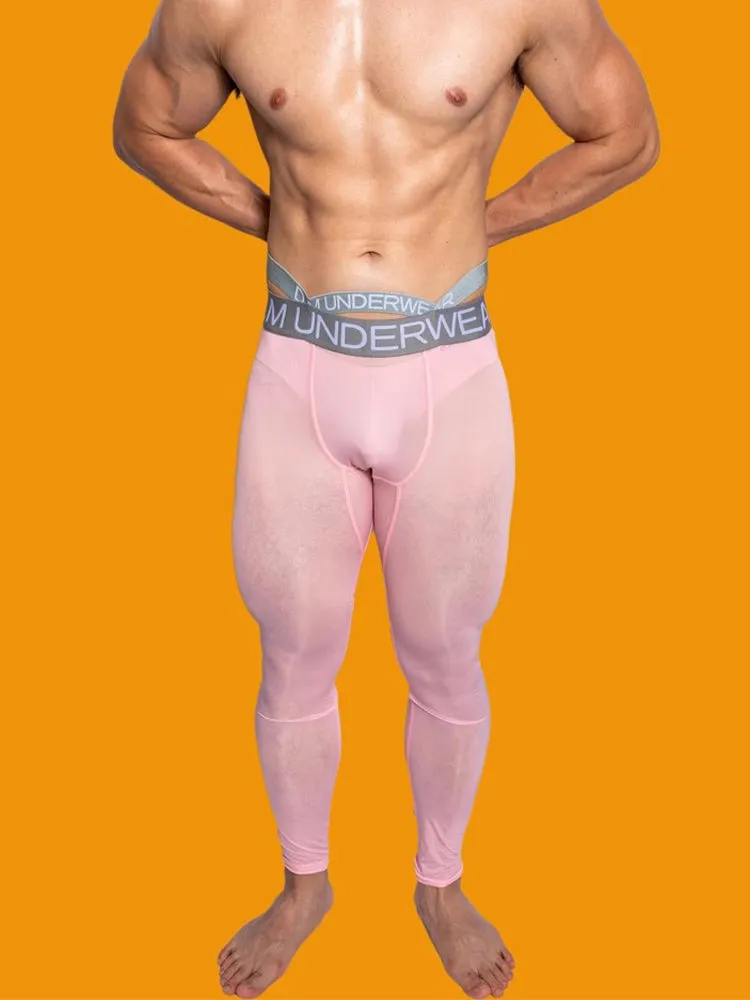 Men's Low-Rise Breathable Silk-Like Semi-Transparent Tights