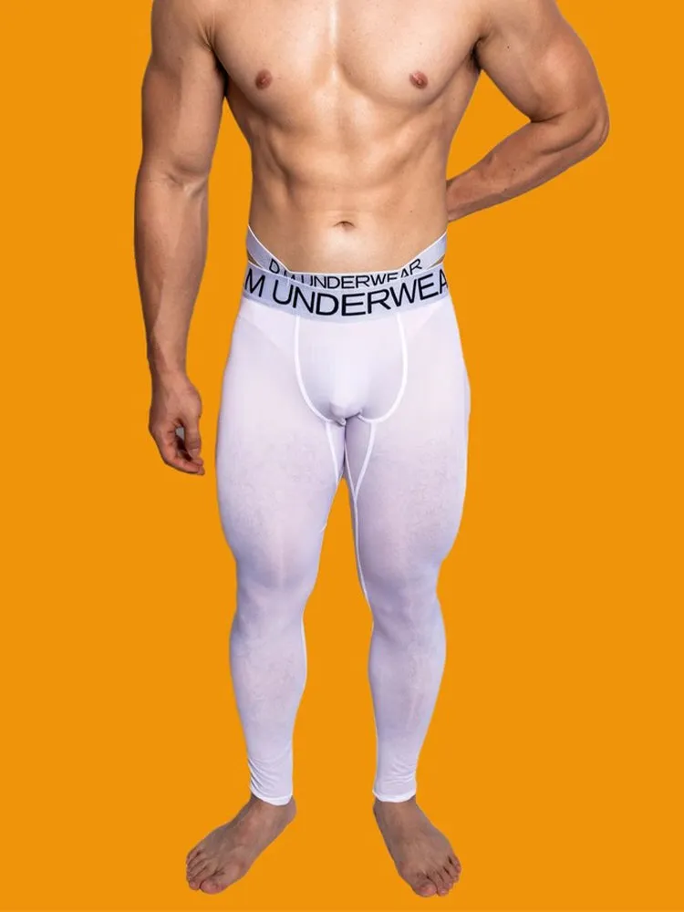 Men's Low-Rise Breathable Silk-Like Semi-Transparent Tights