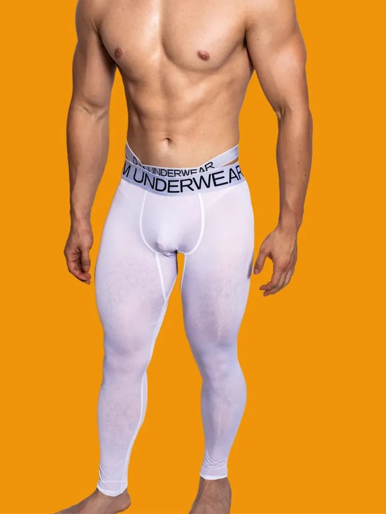 Men's Low-Rise Breathable Silk-Like Semi-Transparent Tights
