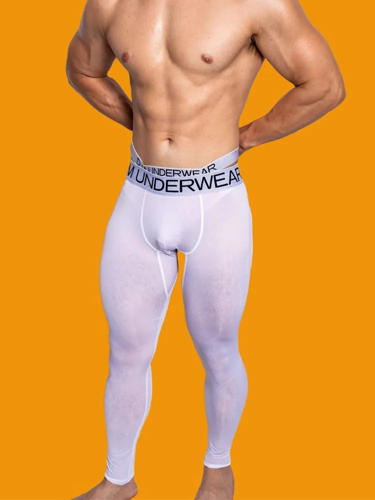 Men's Low-Rise Breathable Silk-Like Semi-Transparent Tights