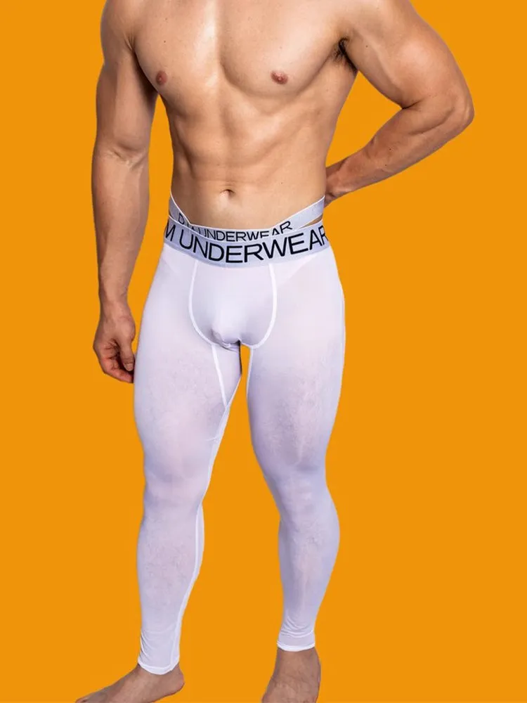Men's Low-Rise Breathable Silk-Like Semi-Transparent Tights