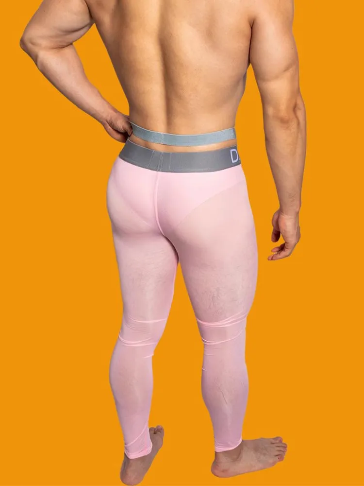 Men's Low-Rise Breathable Silk-Like Semi-Transparent Tights