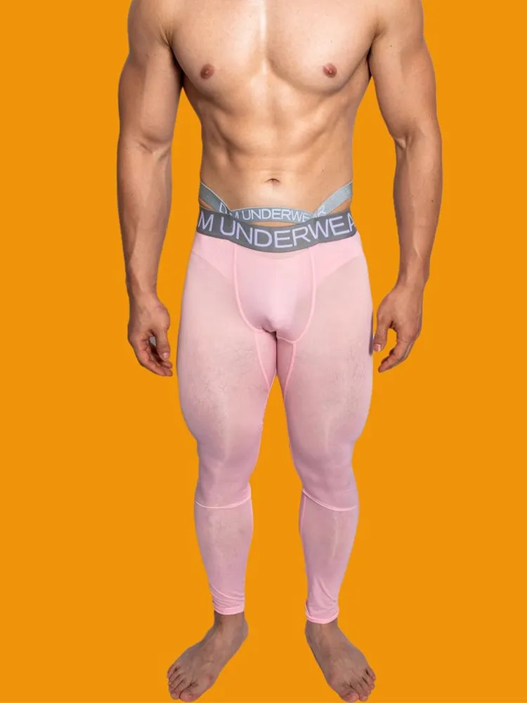 Men's Low-Rise Breathable Silk-Like Semi-Transparent Tights