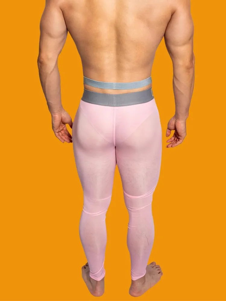 Men's Low-Rise Breathable Silk-Like Semi-Transparent Tights