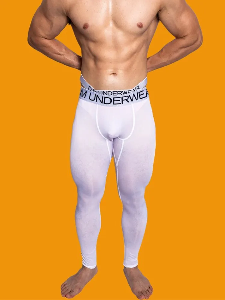 Men's Low-Rise Breathable Silk-Like Semi-Transparent Tights
