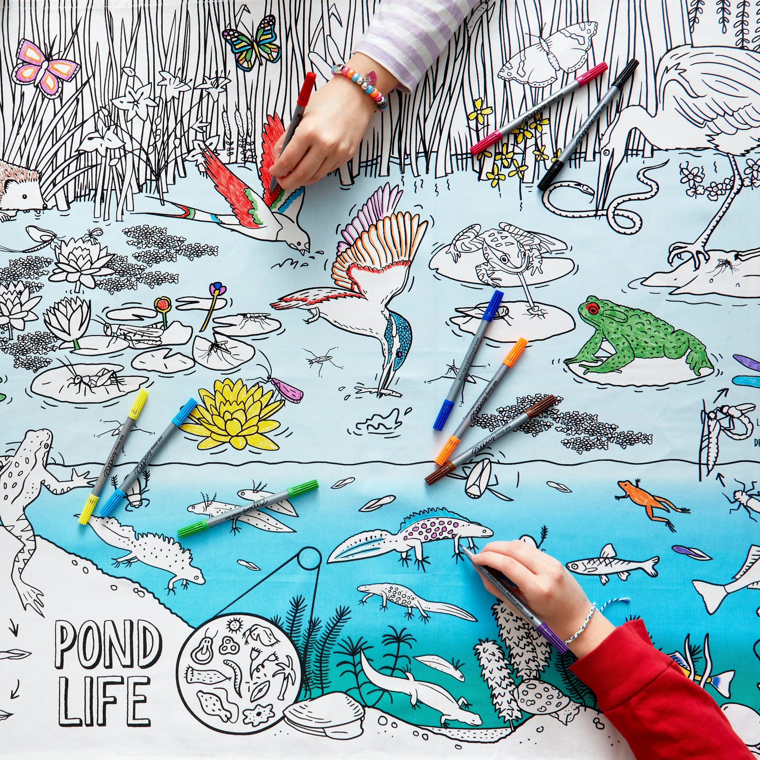 nature & wildlife pond adventure tablecloth