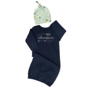 Navy Gown Let the adventure begin with hat