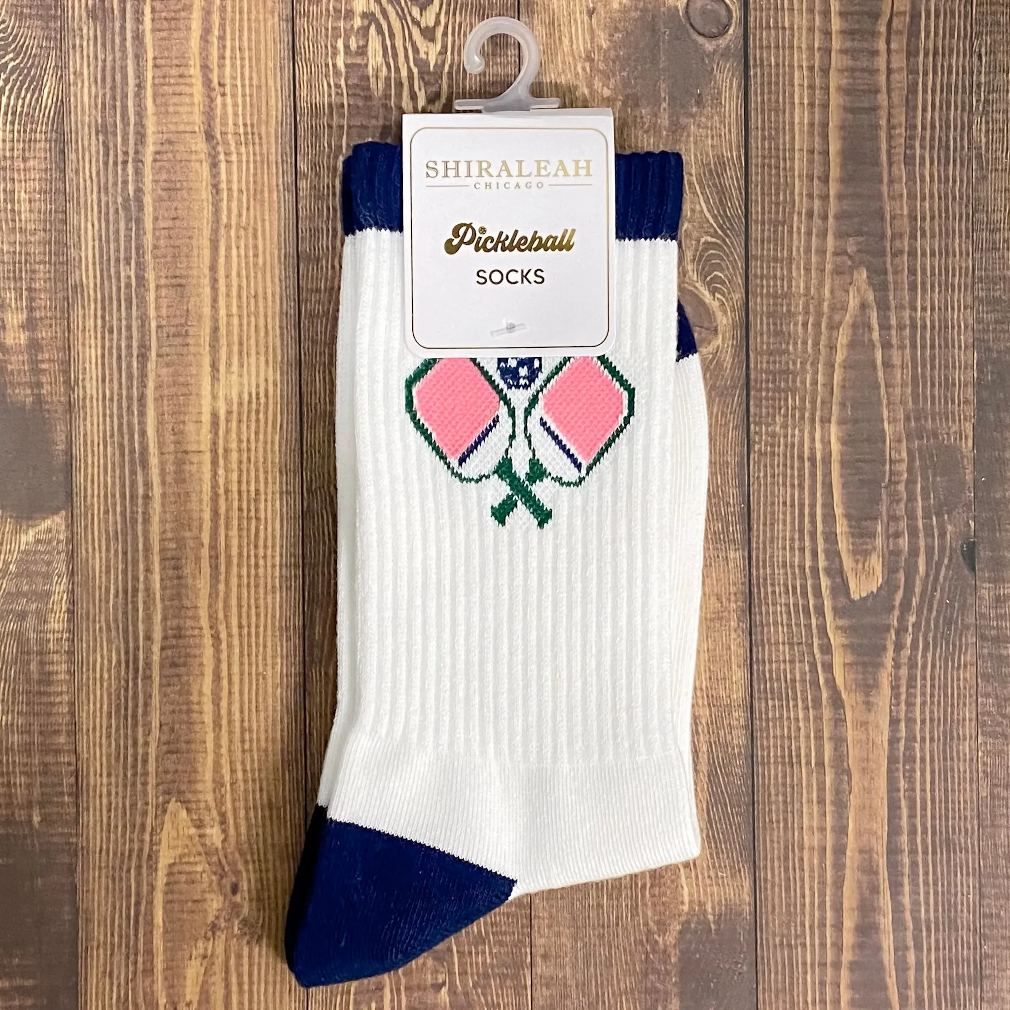 Pickleball Paddle White Sports Socks