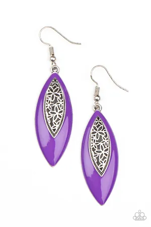 Venetian Vanity - Purple Paparazzi Earrings