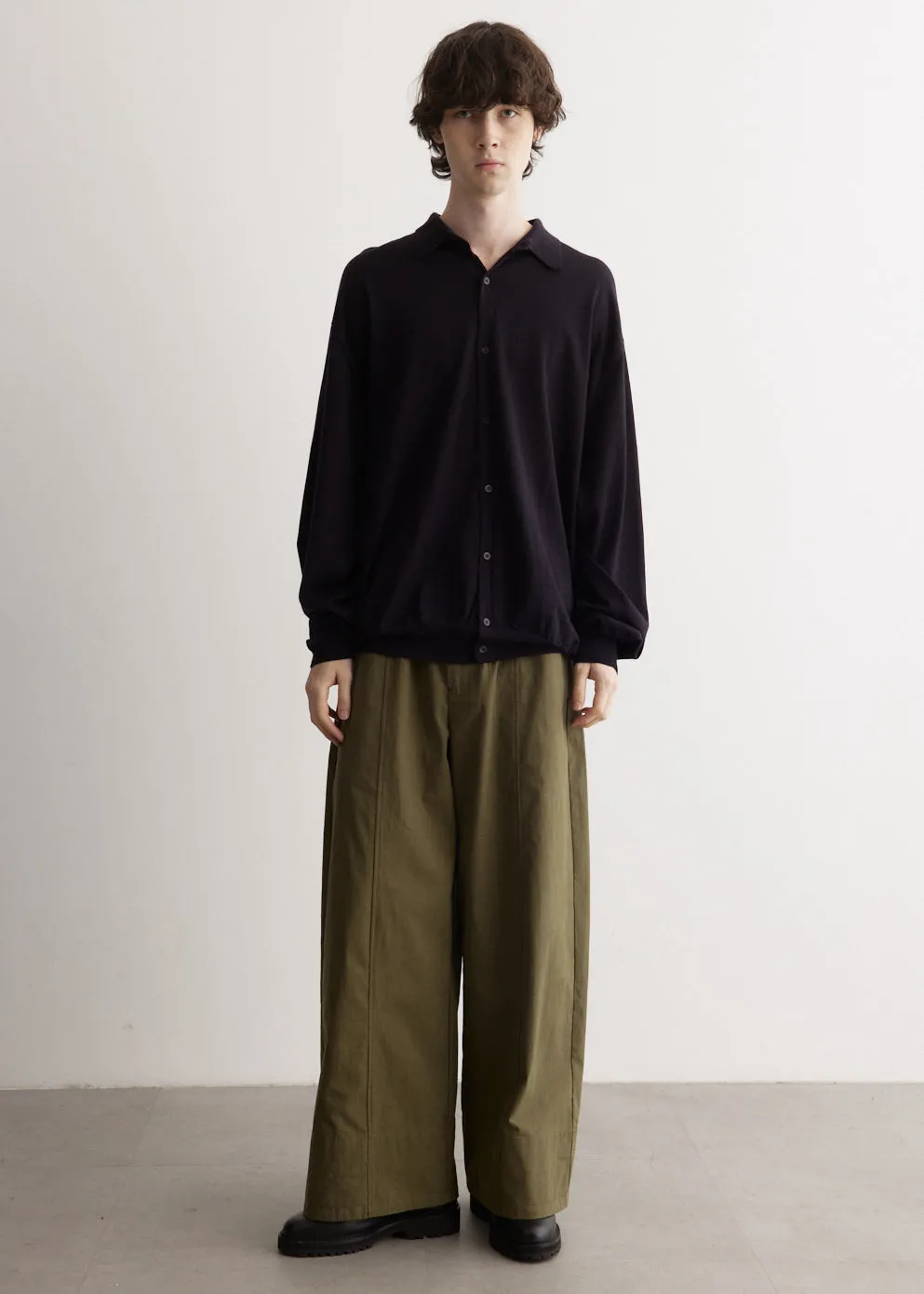 Wool Collared Cardigan